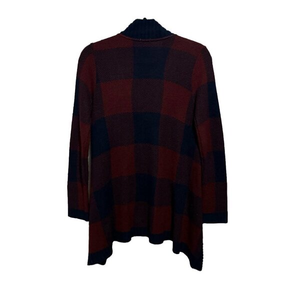 Charlotte Russe Long Plaid Cardigan - Picture 2 of 3